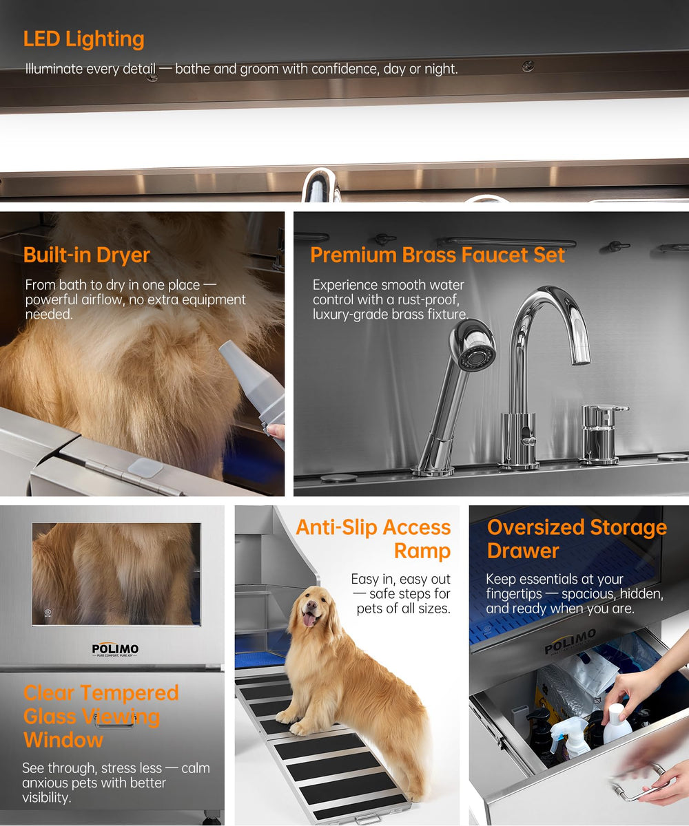Polimo control táctil LED, ajuste cómodo de velocidad y temperatura.