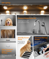 POLIMO iluminación LED IP65 que ilumina todo el área de baño