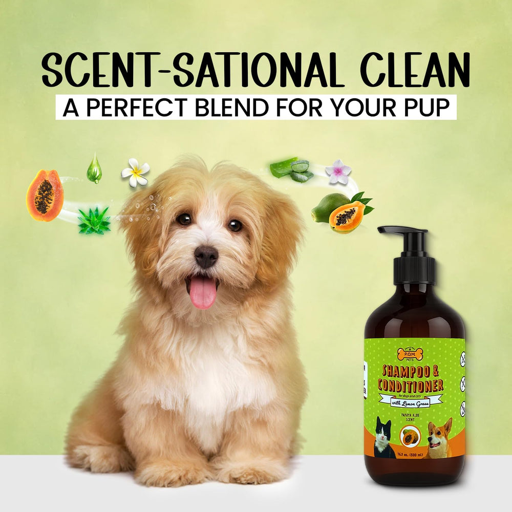 POM-PETS champú natural sin parabenos ni colorantes para baño seguro.