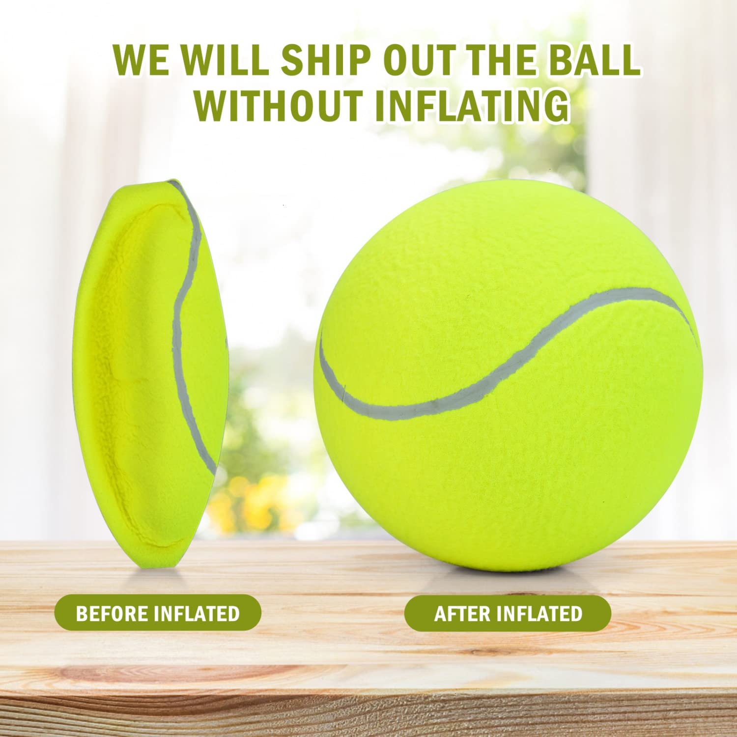 Pomeat bomba-inflable con aguja para inflar fácilmente.