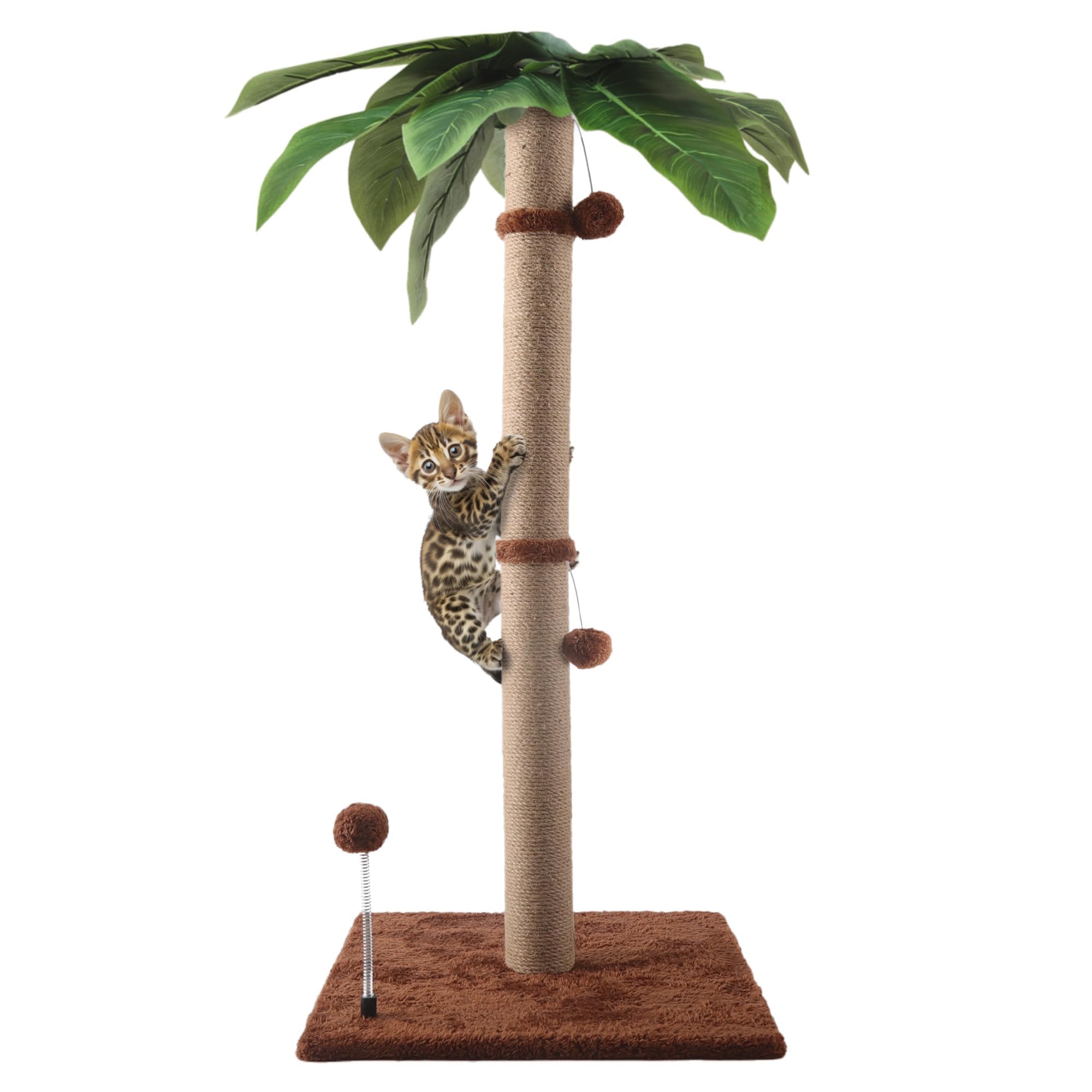 Pomesea poste rascado para gatos 34 pulgadas, ofrece altura para estirarse y rascar