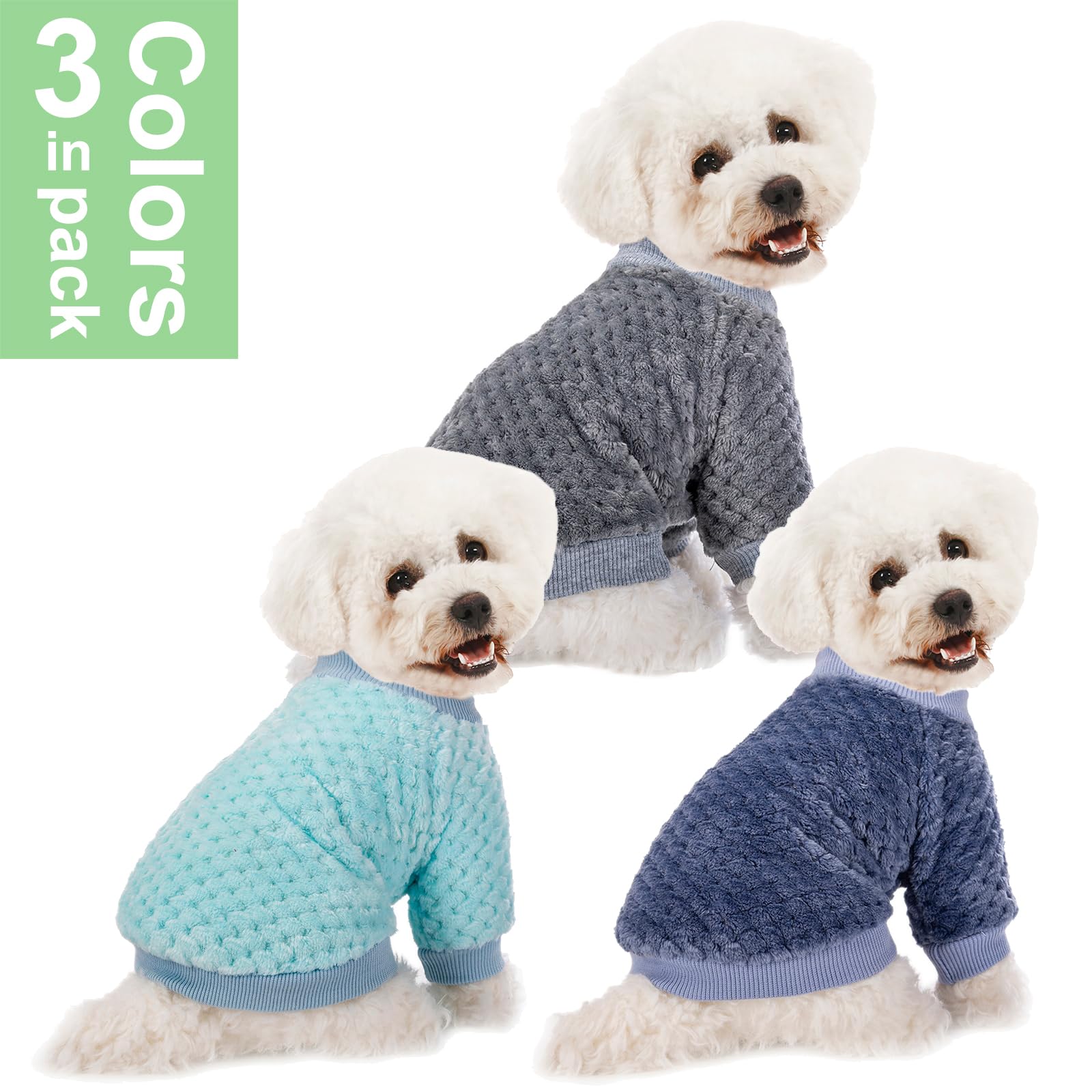 POMIU chaleco para perro 3 piezas XXL azul cielo, estilo en todas las estaciones.
