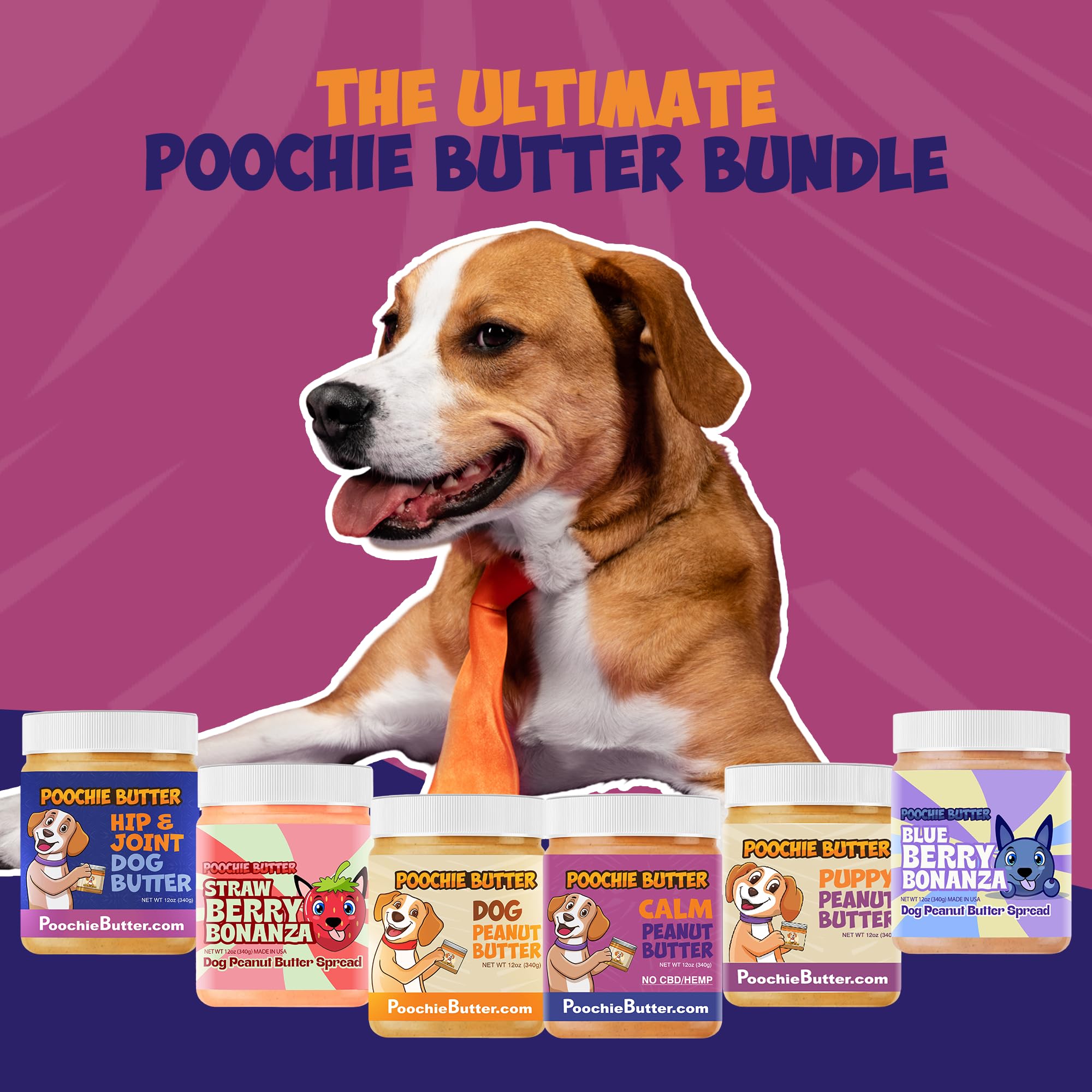 Poochie Butter Dilly's Calm, snack diario para perros activos.