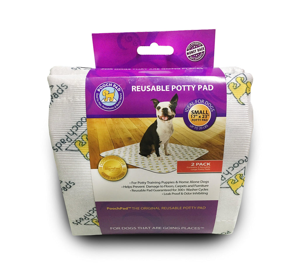 PoochPad Original, vista frontal del tapete lavable, ideal para entrenamiento de cachorros.
