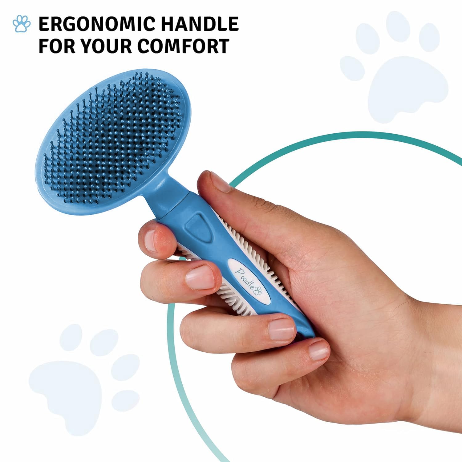 POODLIE cepillo para cara y patas, cepillado suave en zonas sensibles