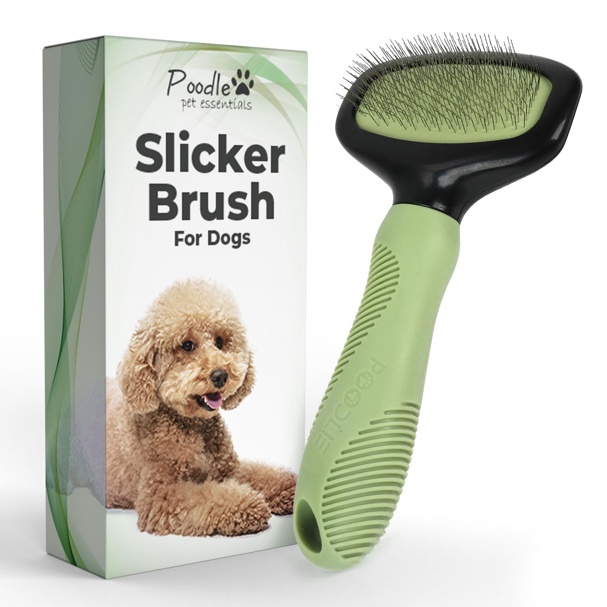 POODLIE cepillo de púas finas para perros y gatos, elimina enredos y pelo suelto.