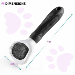 POODLIE cepillo slicker para conejos desenreda sin dolor y reduce pelos sueltos.