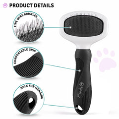 POODLIE cepillo slicker para gatos suaviza nudos sin irritar la piel.