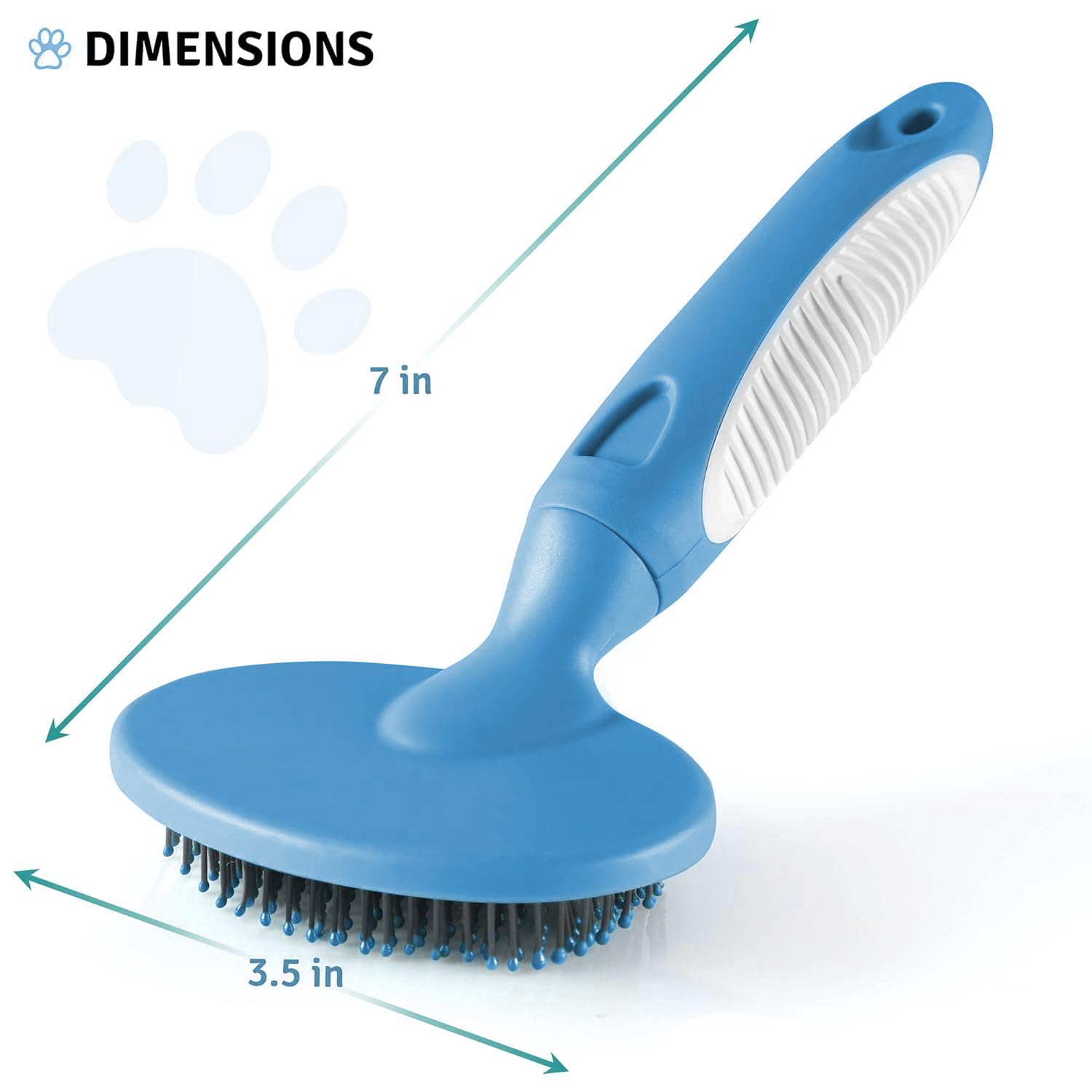 POODLIE cepillo suave para pelo corto y largo, cuida el pelaje con delicadeza
