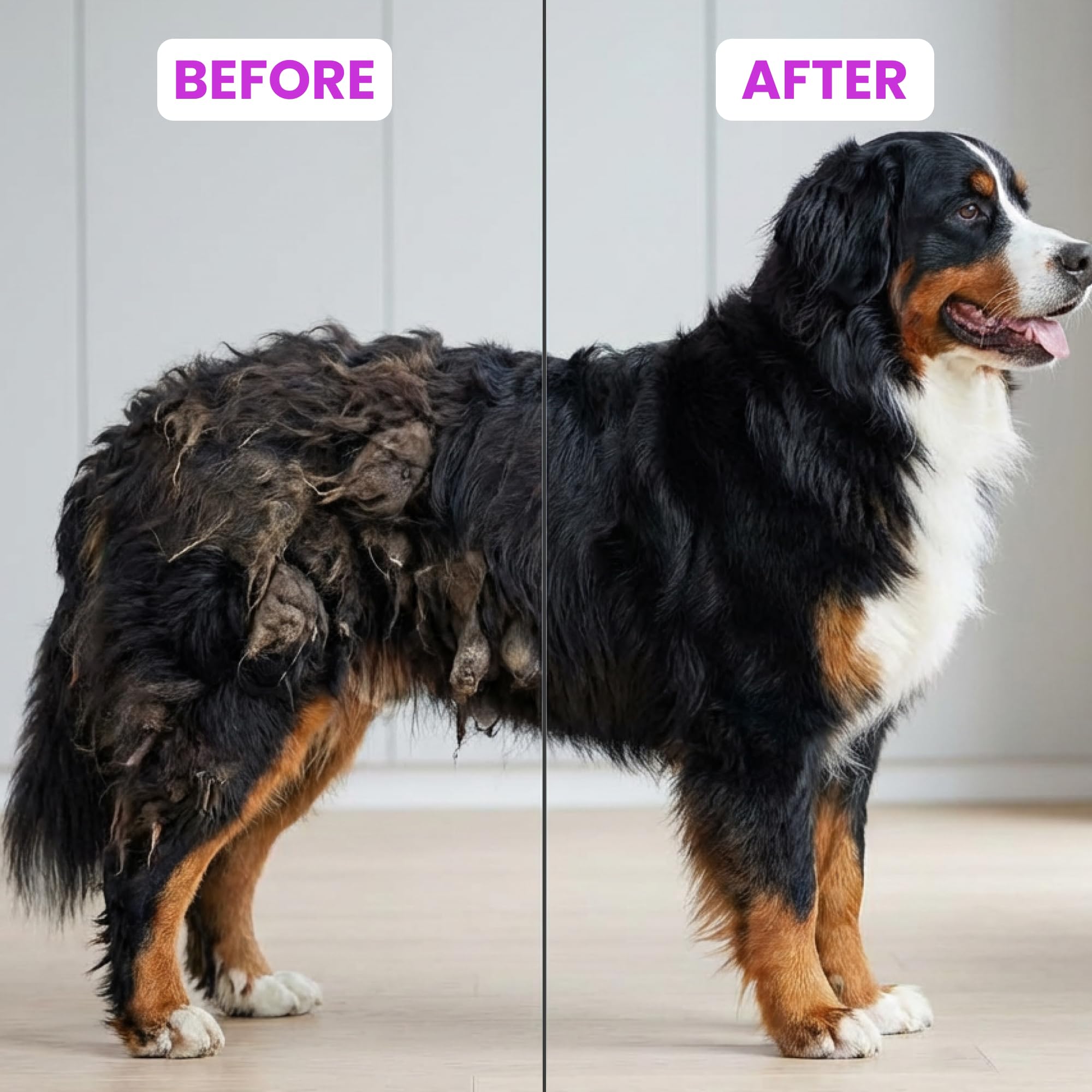 POODLIE Materiales duraderos goma y acero inoxidable para grooming