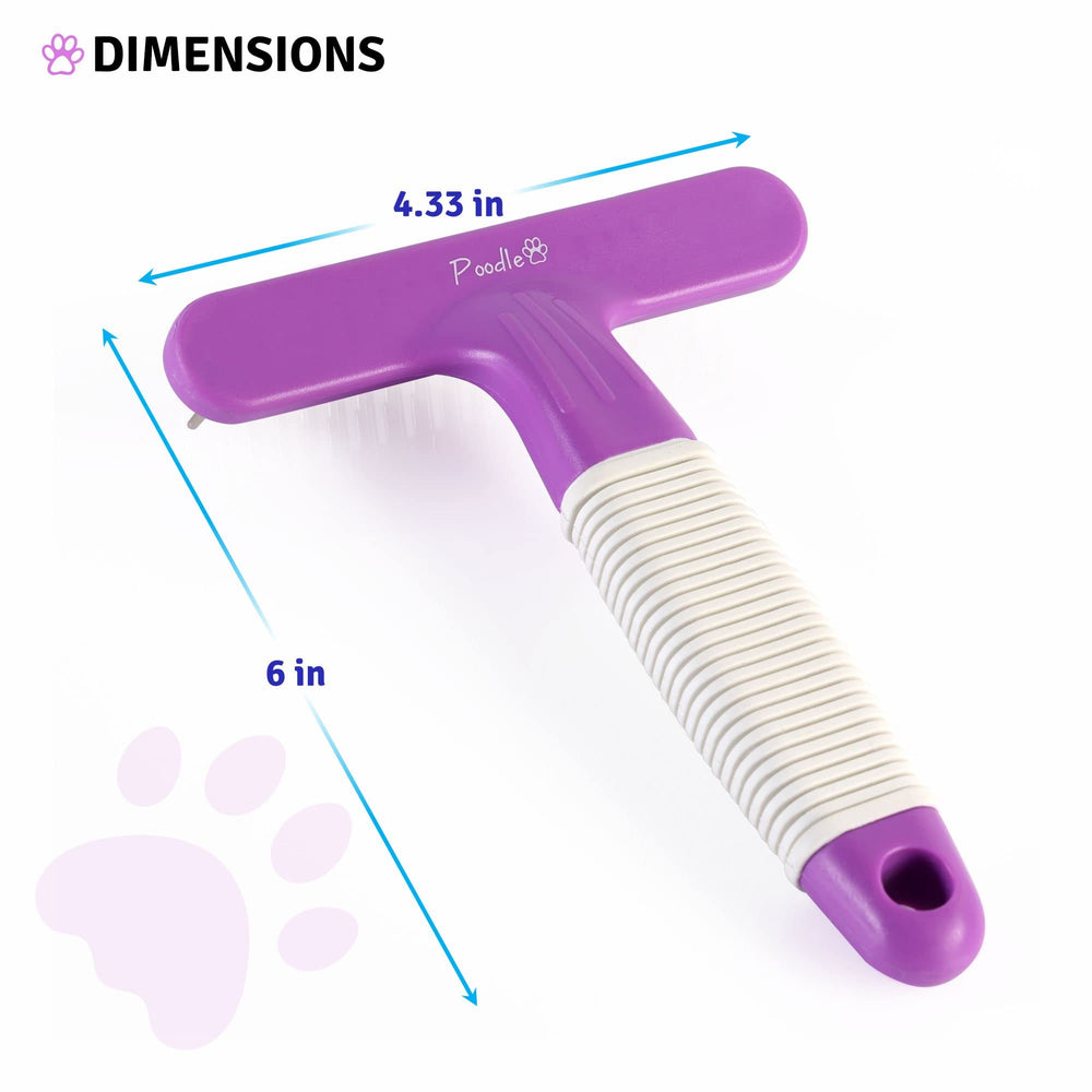 POODLIE Rastrillo para pelos densos de razas con subpelo.