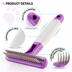 POODLIE Rastrillo subpelo denso desenreda con suavidad sin irritar la piel.
