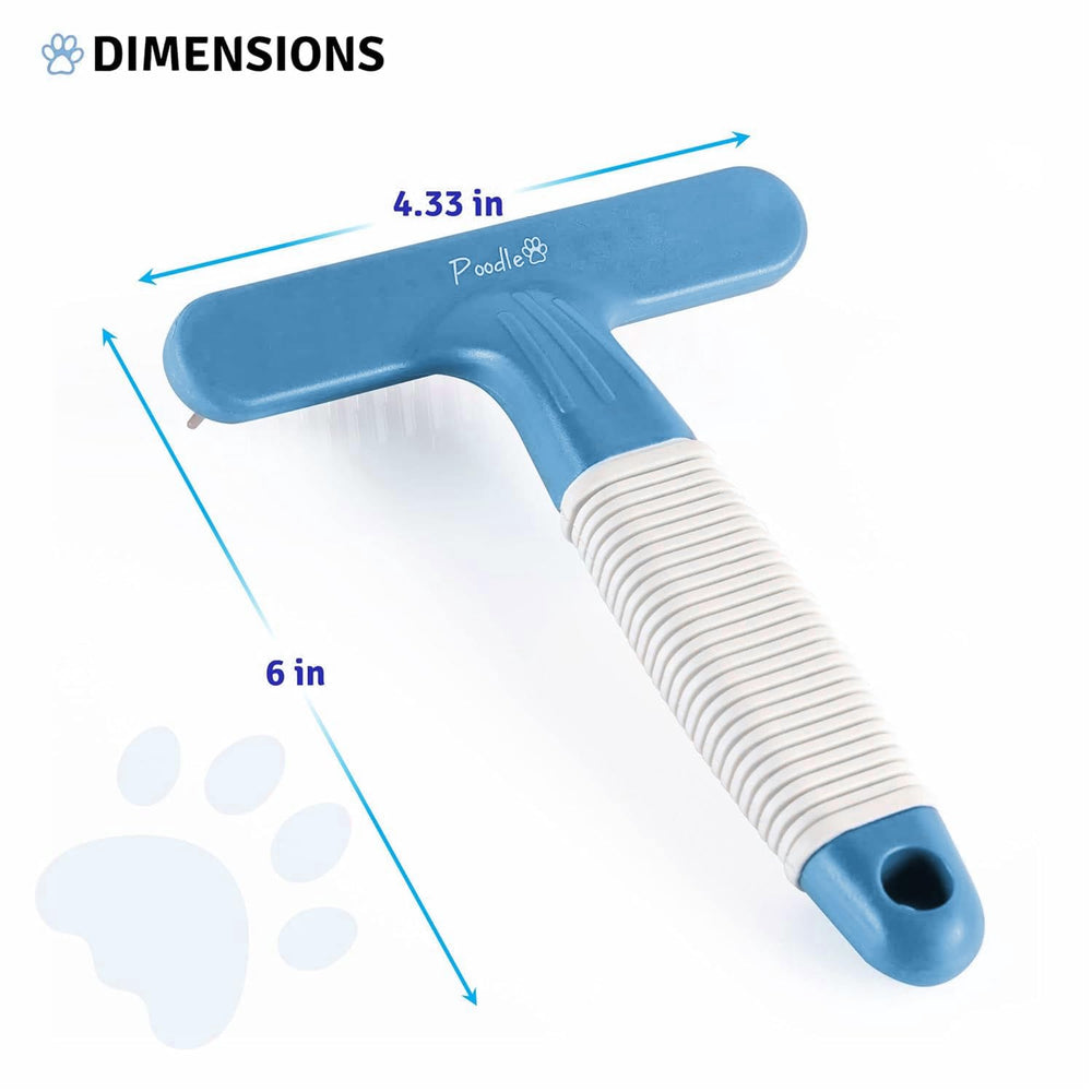 POODLIE puntas dobles del rastrillo para deslanado suave del subpelo.