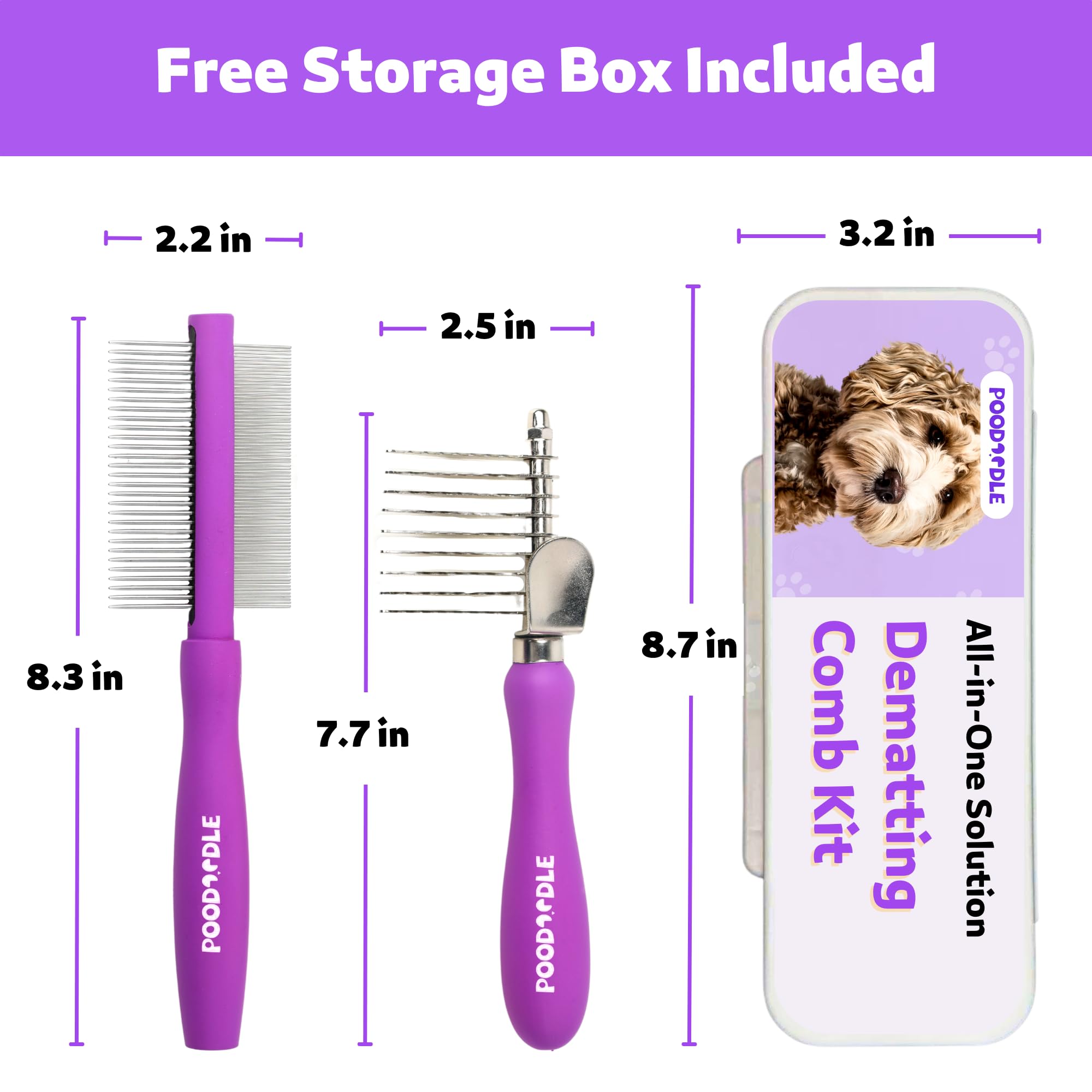 Caja de almacenamiento gratis para organizar herramientas de cuidado de mascotas.
