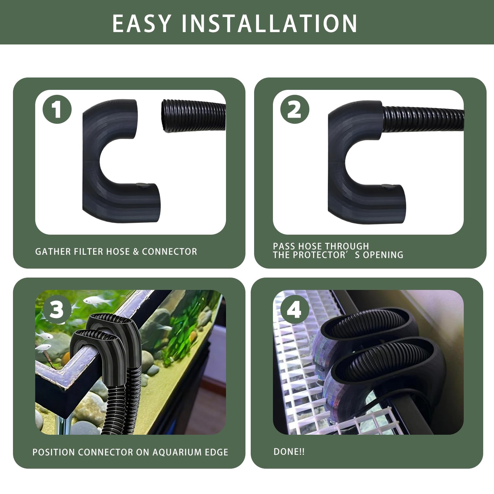 PoolTechX conector de borde para Fluval FX2, flujo optimizado