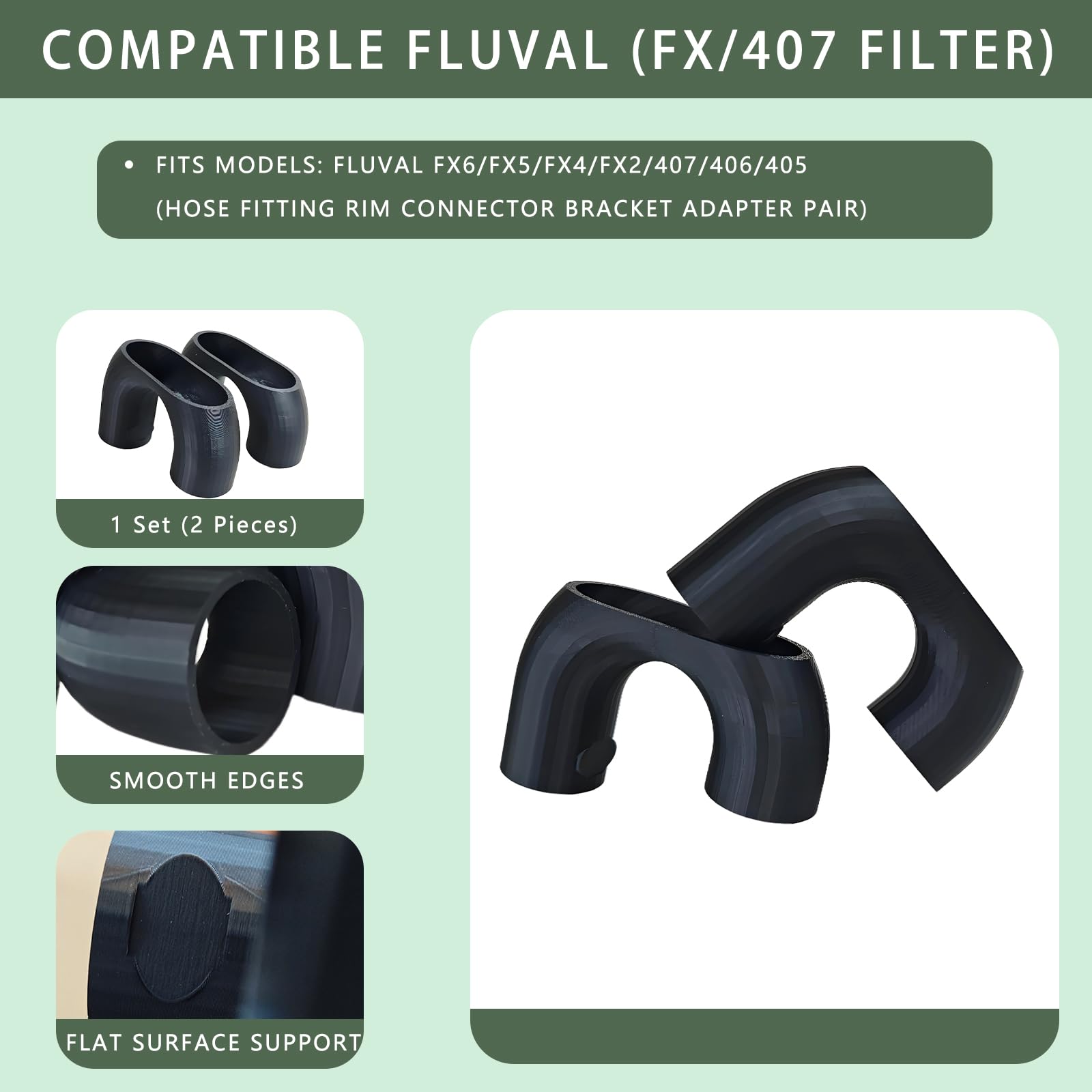 PoolTechX conector de borde para Fluval FX5, ajuste rápido y estable