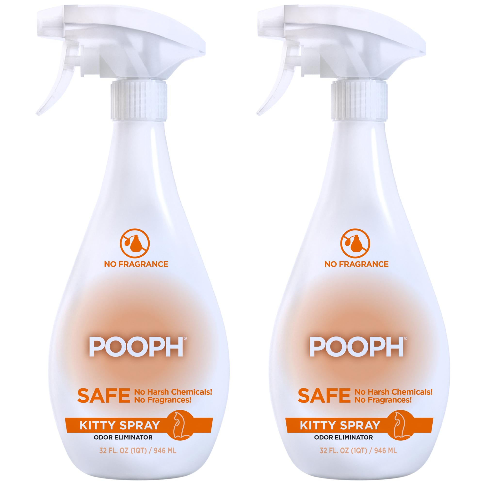 POOPH Kitty Spray, botella de 32 onzas lista para neutralizar olores alrededor de gatos.