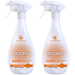 POOPH Kitty Spray, botella de 32 onzas lista para neutralizar olores alrededor de gatos.