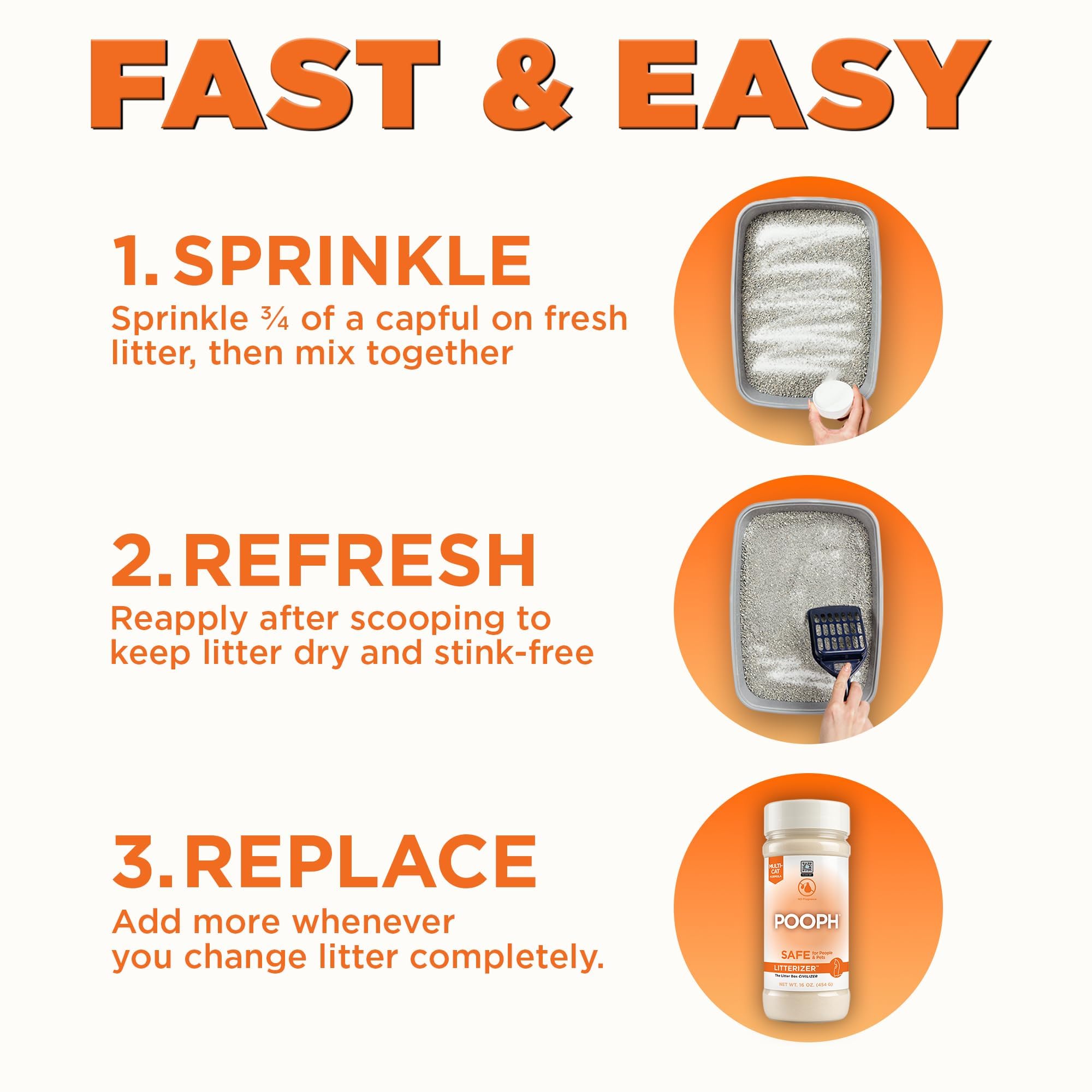 POOPH Litterizer-sin-fragrancias-quimicos apto para uso diario.