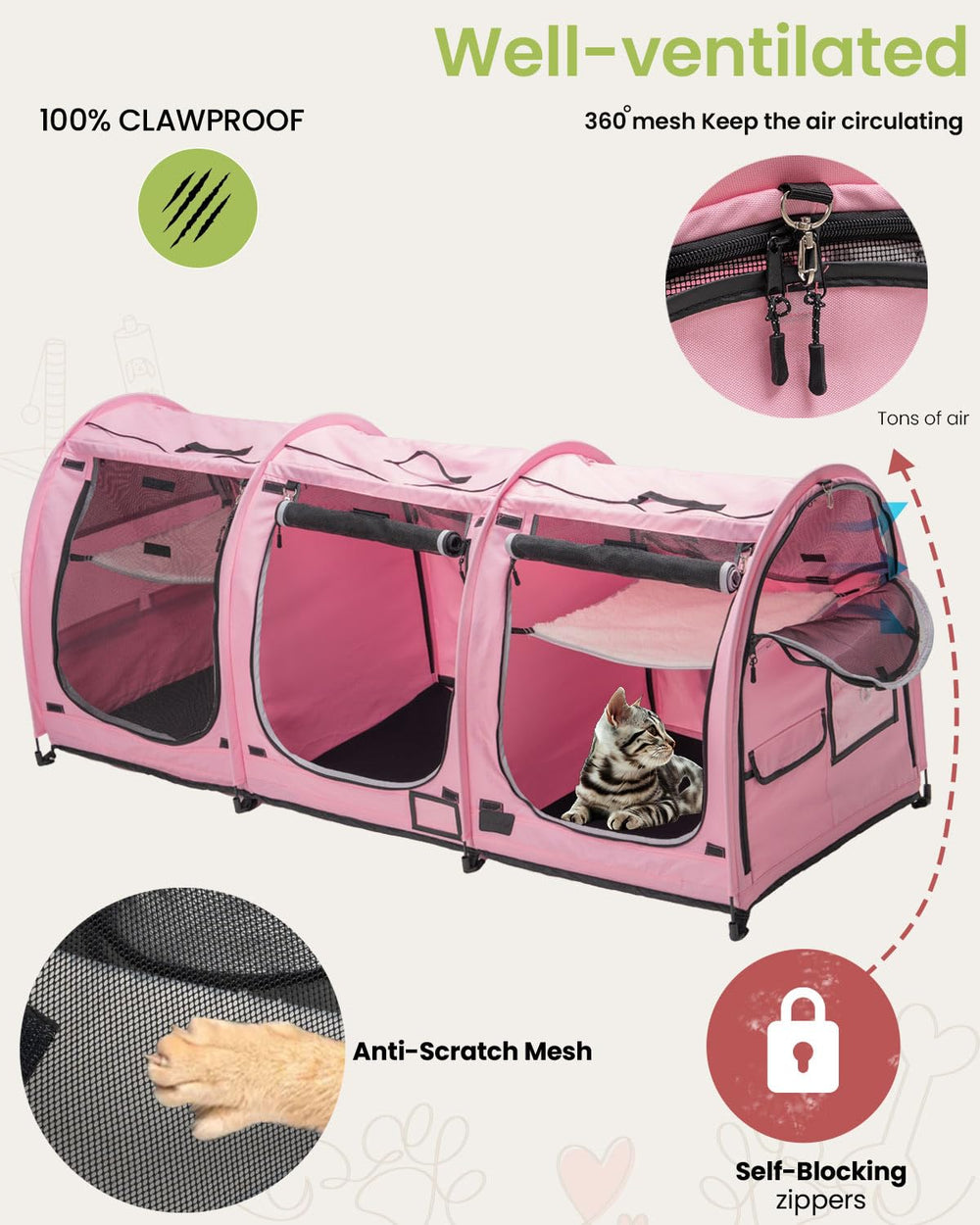 Porayhut puertas con cremallera para acceso cómodo y seguro