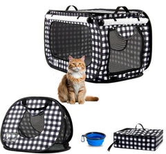 Transportín para gatos porayhut grande desplegable, ideal para salidas tranquilas con tu mascota