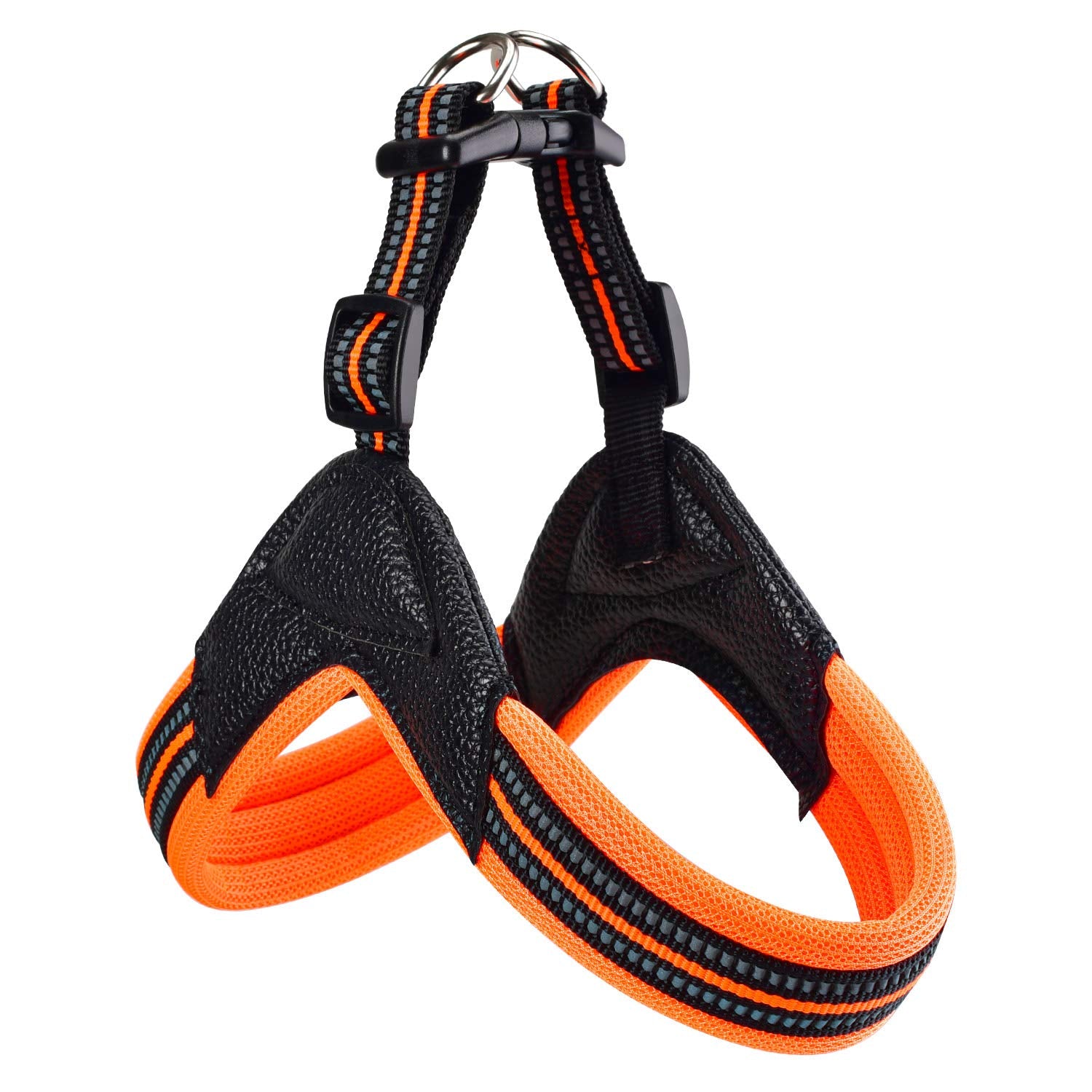 PORDLIE arnés para perro sin tirones naranja brillante, paseos diarios.