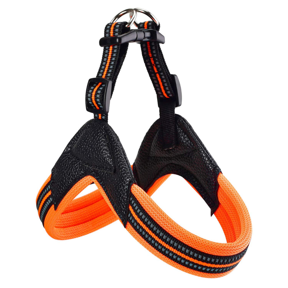 PORDLIE arnés para perro sin tirones naranja brillante, paseos diarios.