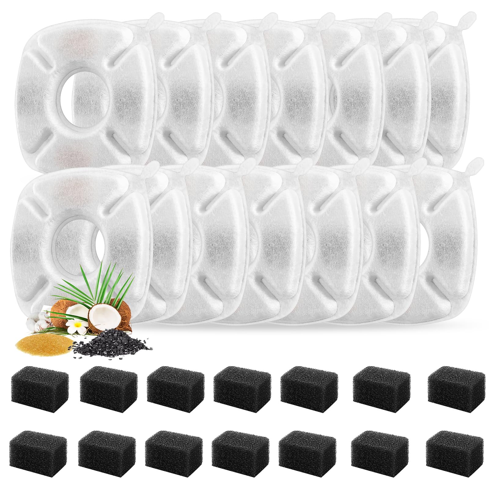 Porens filtros para fuente de gato 95oz frente, para agua limpia y fresca.