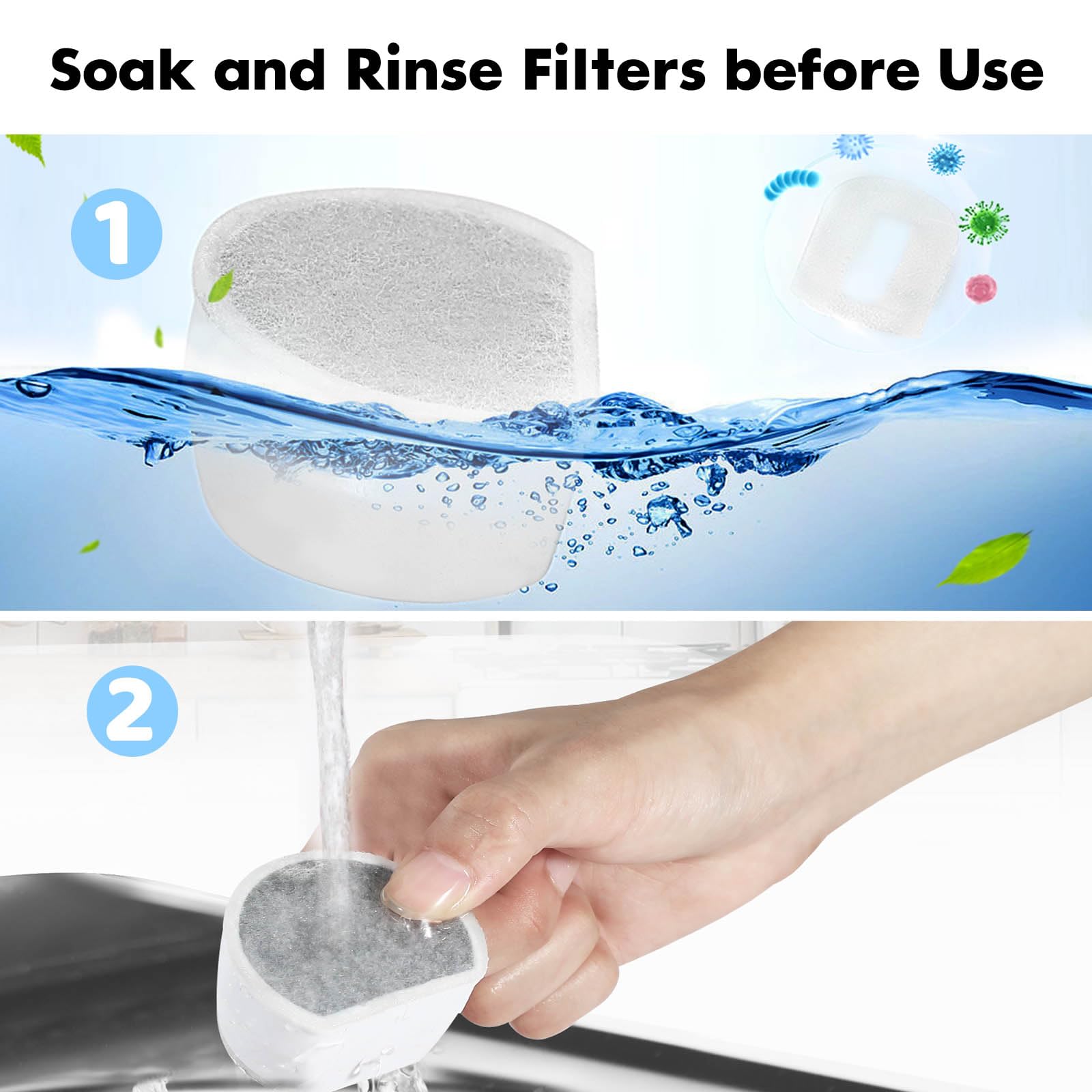 Uso práctico de filtros Porens para gatos para agua más fresca.