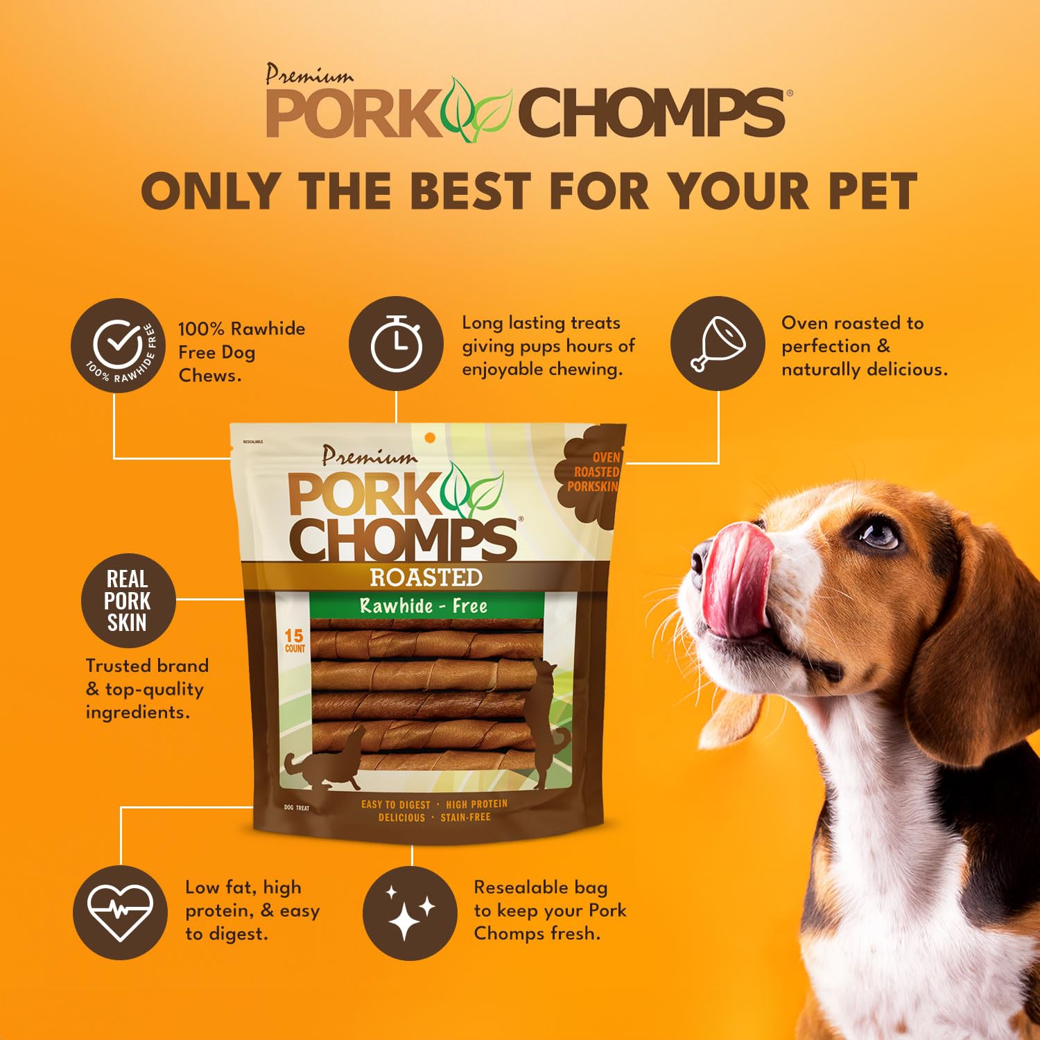Pork Chomps: ingredientes de calidad con piel de cerdo real como principal