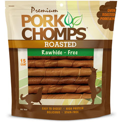 Pork Chomps: torcido de piel de cerdo asada de 6 pulgadas para masticar duradero