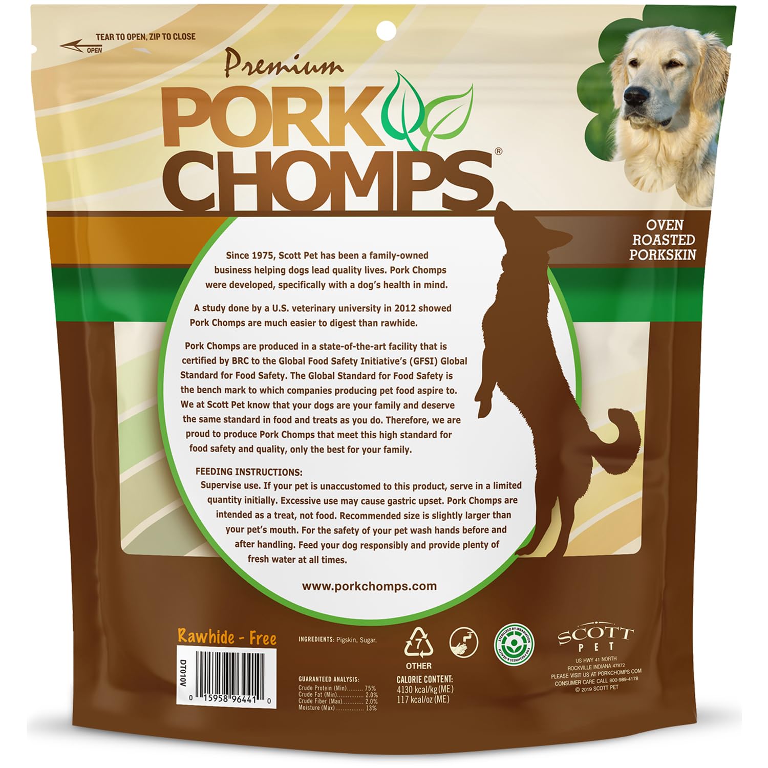 Pork Chomps: alternativa sin cuero crudo para perros que aman masticar