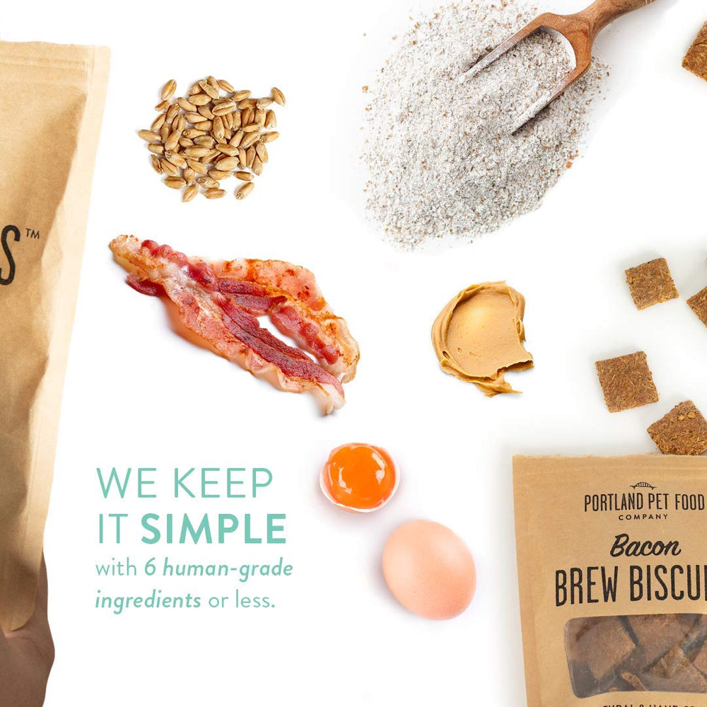 Cocina de Portland Pet Food Company con Bacon Brew en proceso de horneado