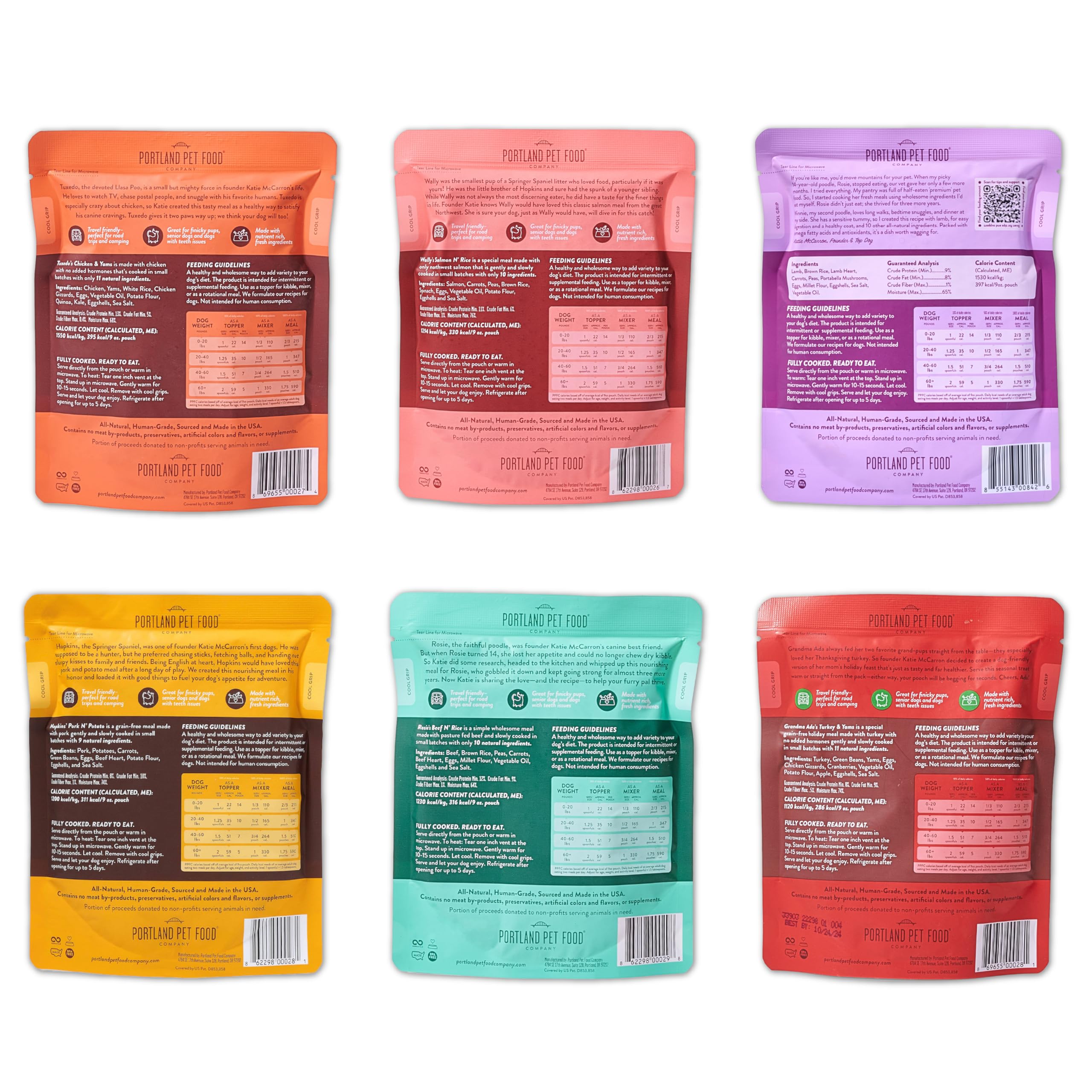 Portland Pet Food Company: conjunto variado de 6 sobres, opción práctica para comer bien.