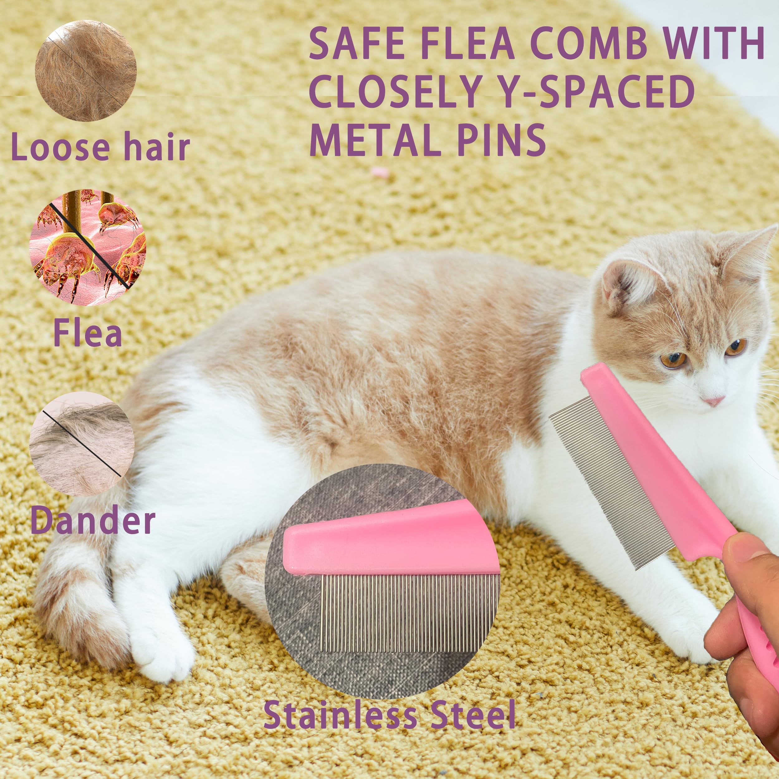 POSAPET cepillo masaje para gatos ofrece suave estimulación durante el cepillado