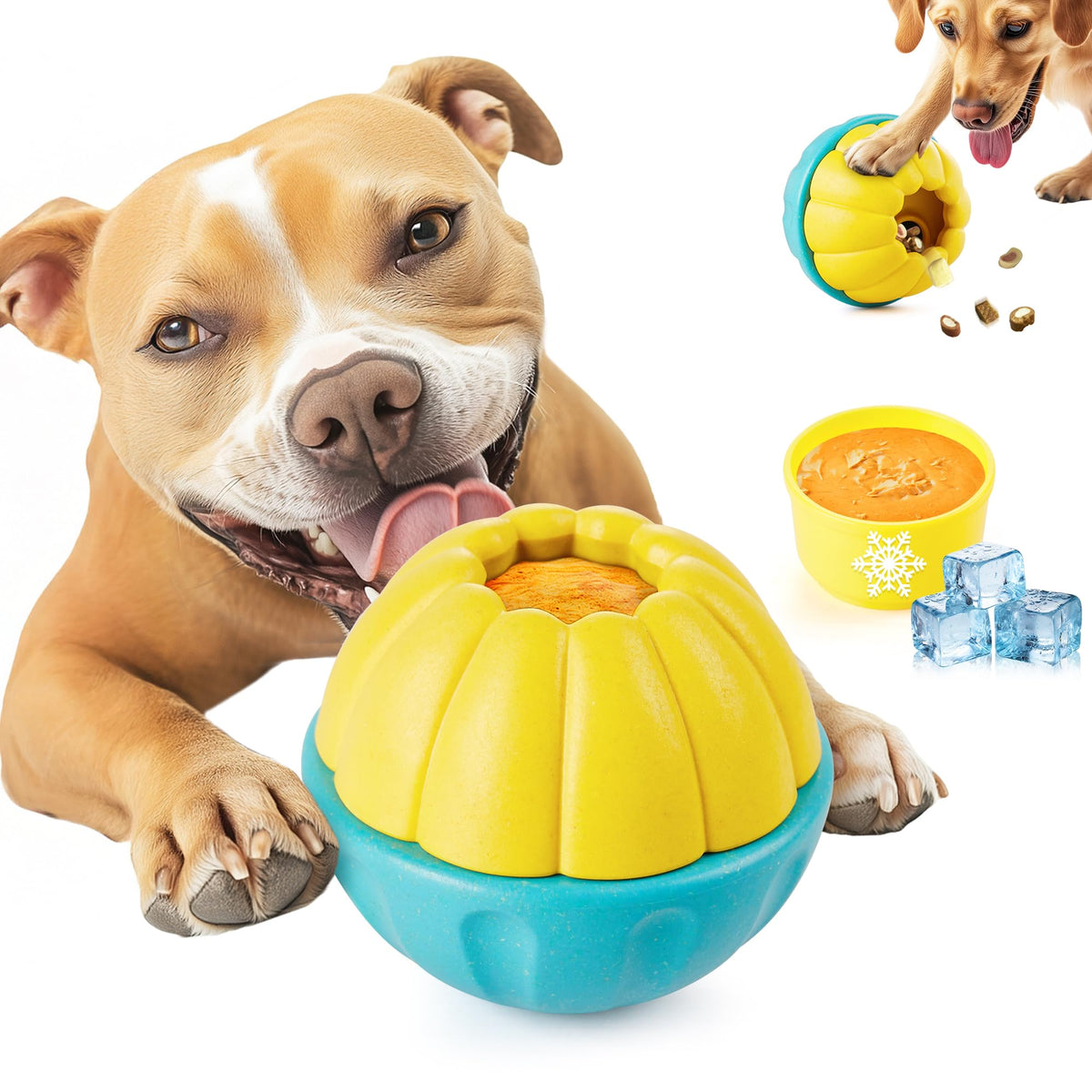 Potaroma bola-enriquecimiento-perro-congelada para juego prolongado y estimulación.