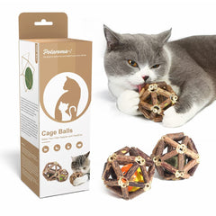 Potaroma bolas-jaula Matatabi y catnip para juego seguro y estímulo natural