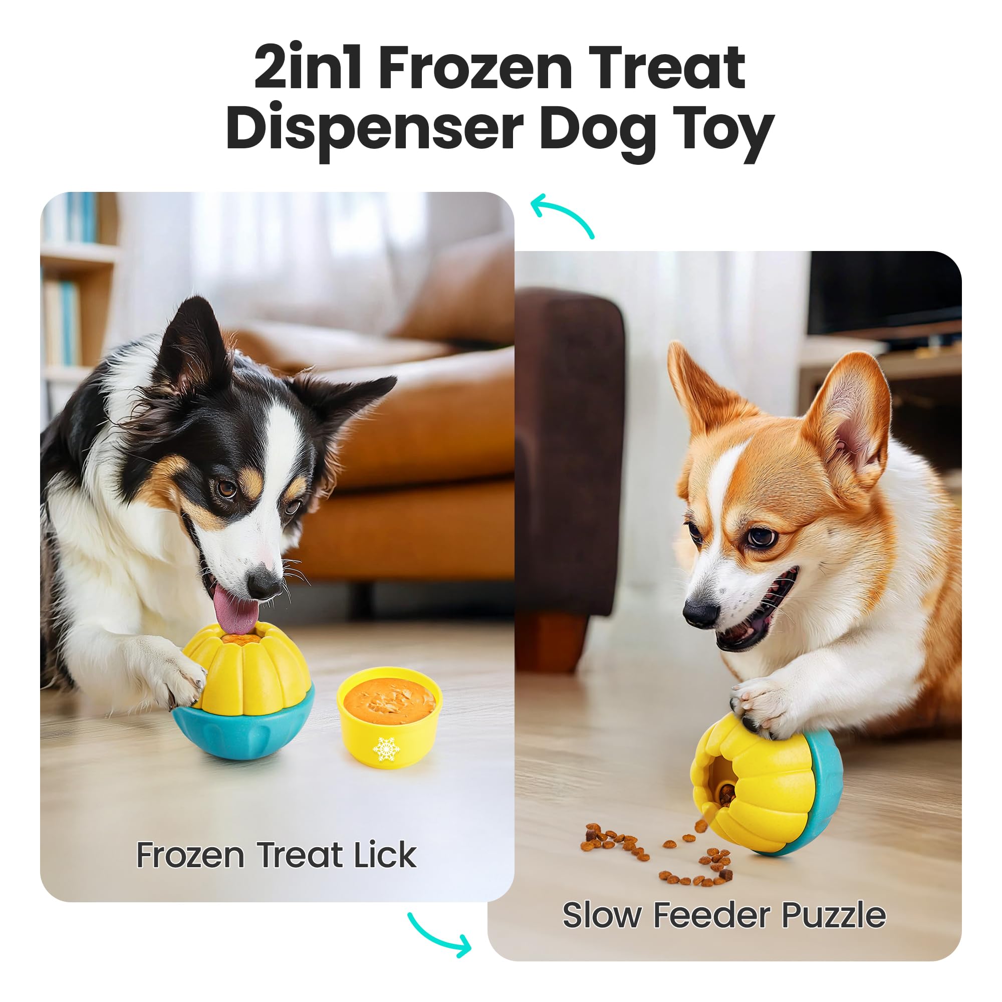 Potaroma juego-puzzle-perro desafía al perro y refuerza la inteligencia.