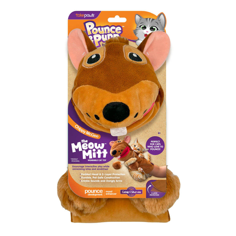 Pounce & Purr Protección doble para las manos durante juego activo.
