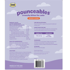 Pounceables: imagen de ingredientes clave, omega-3 para el pelaje y la movilidad.
