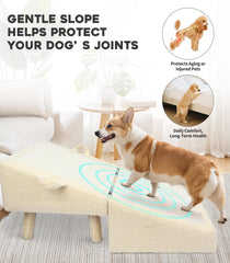 Powerful Xishan rampa para perro junto a sofá y cama, acceso suave.