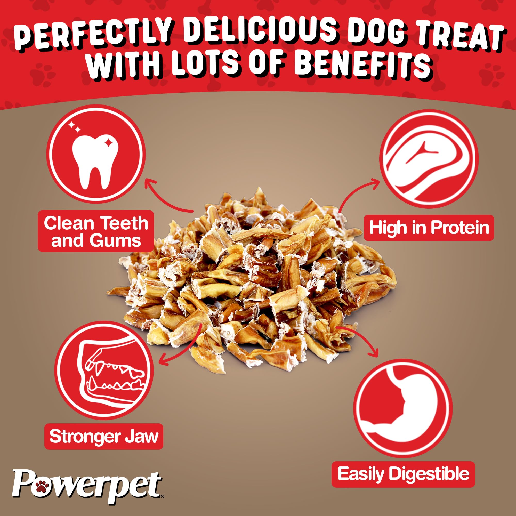 Powerpet Bully Stick Bites duraderos para perros activos