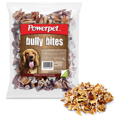 Powerpet Bully Stick Bites muestra del producto para masticación segura y duradera en perros