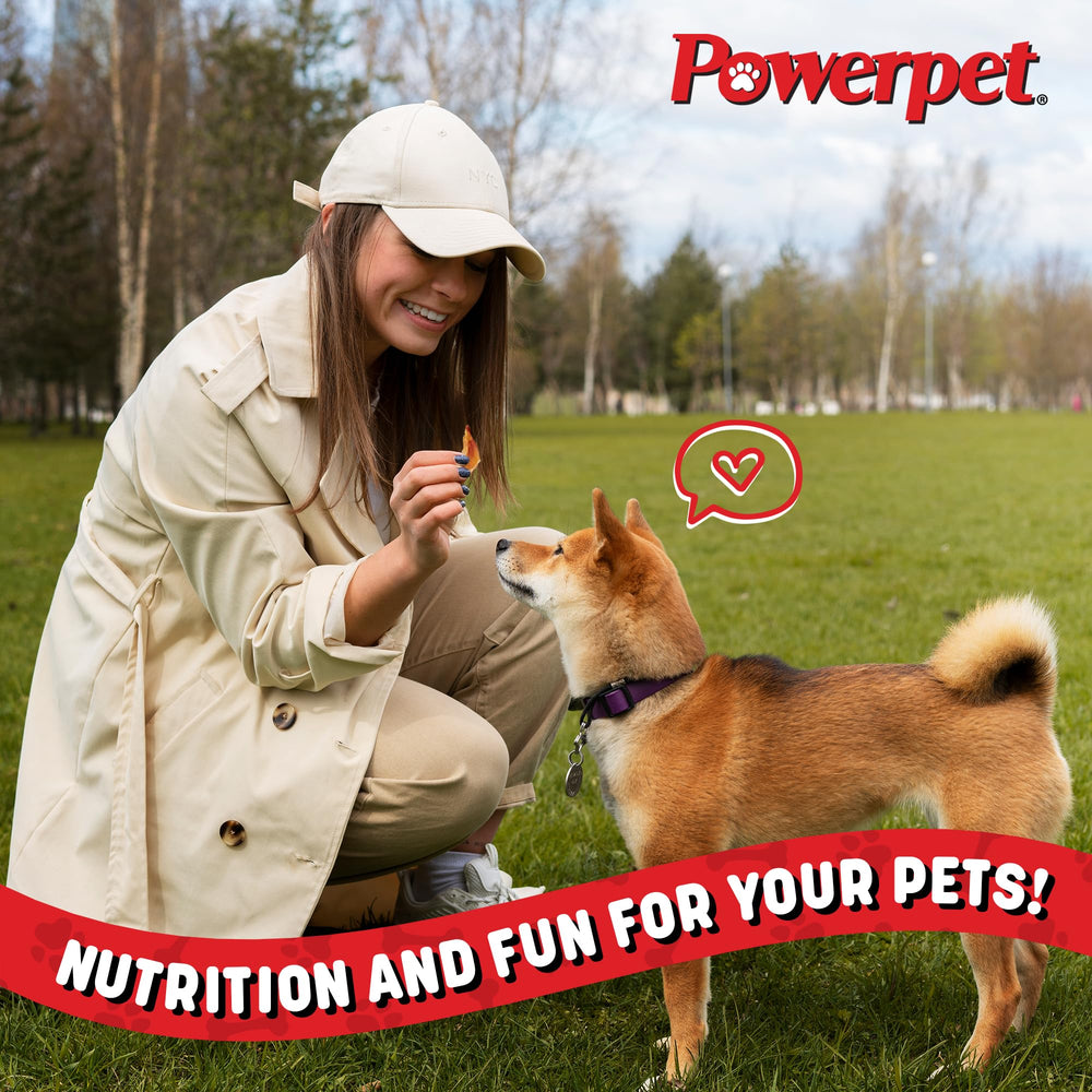 Powerpet Bully Stick Bites perro disfrutando snack de forma segura