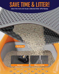 Powools alfombra limpieza fácil para recoger la arena al voltear.