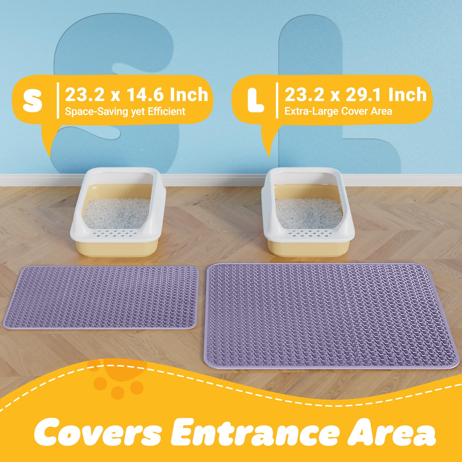 Powools alfombrilla lavable para arena, superficie EVA suave y base antideslizante.