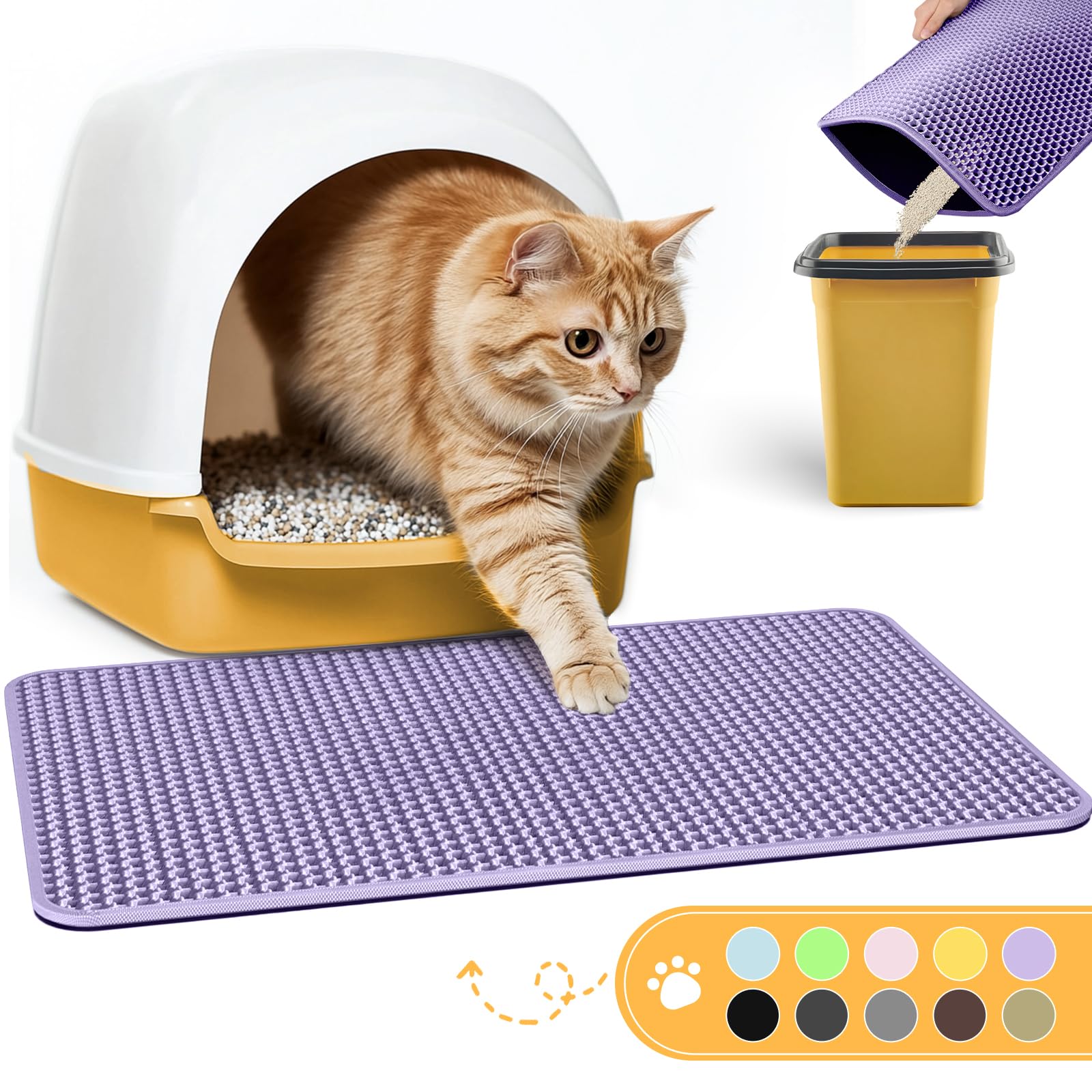 Powools alfombrilla para caja de arena con doble capa, recoge arena y protege el suelo.