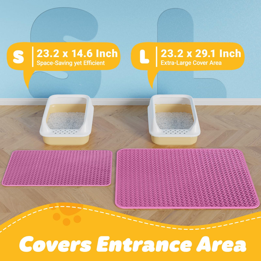 Powools alfombrilla para arena de gato base antideslizante e impermeable, protege el suelo