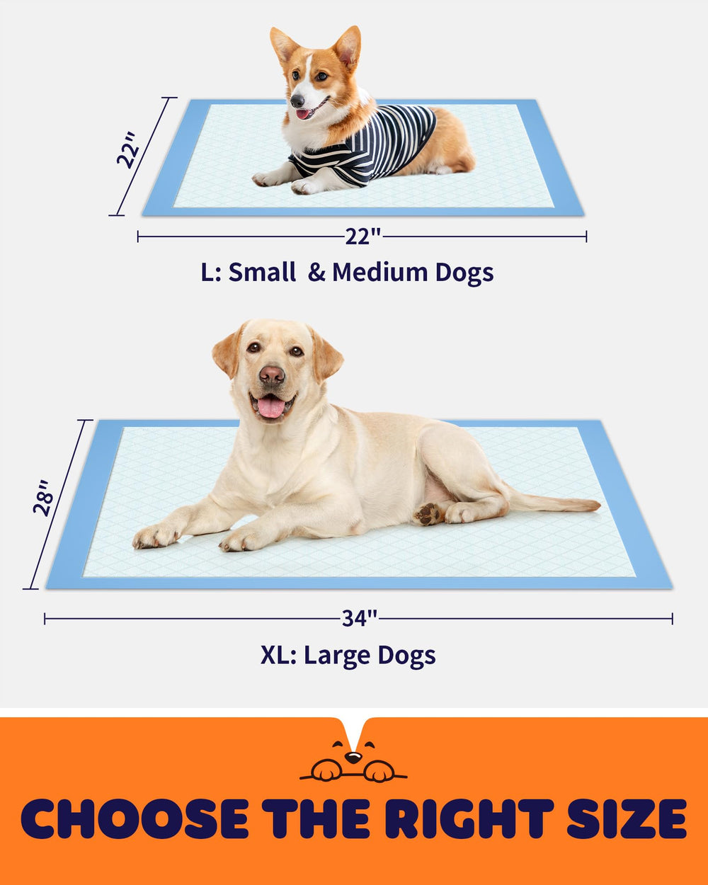 Powools Puppy Pads, 6 capas absorbentes para mayor absorción.