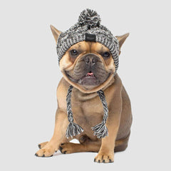 PQIQP boina para perro invierno con trenza larga, mantiene orejas cálidas